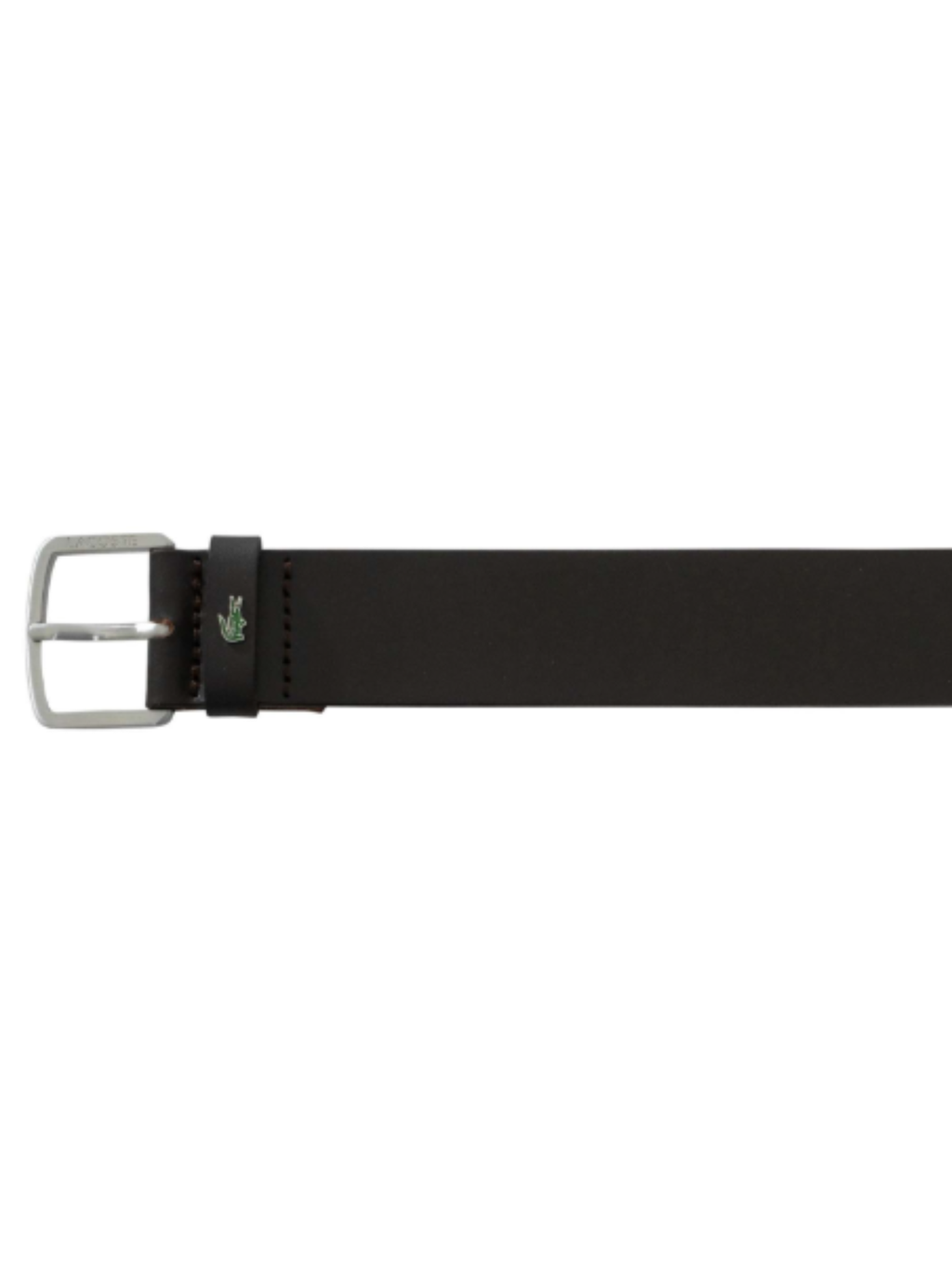 LACOSTE Smooth Leather Belt Dark Brown