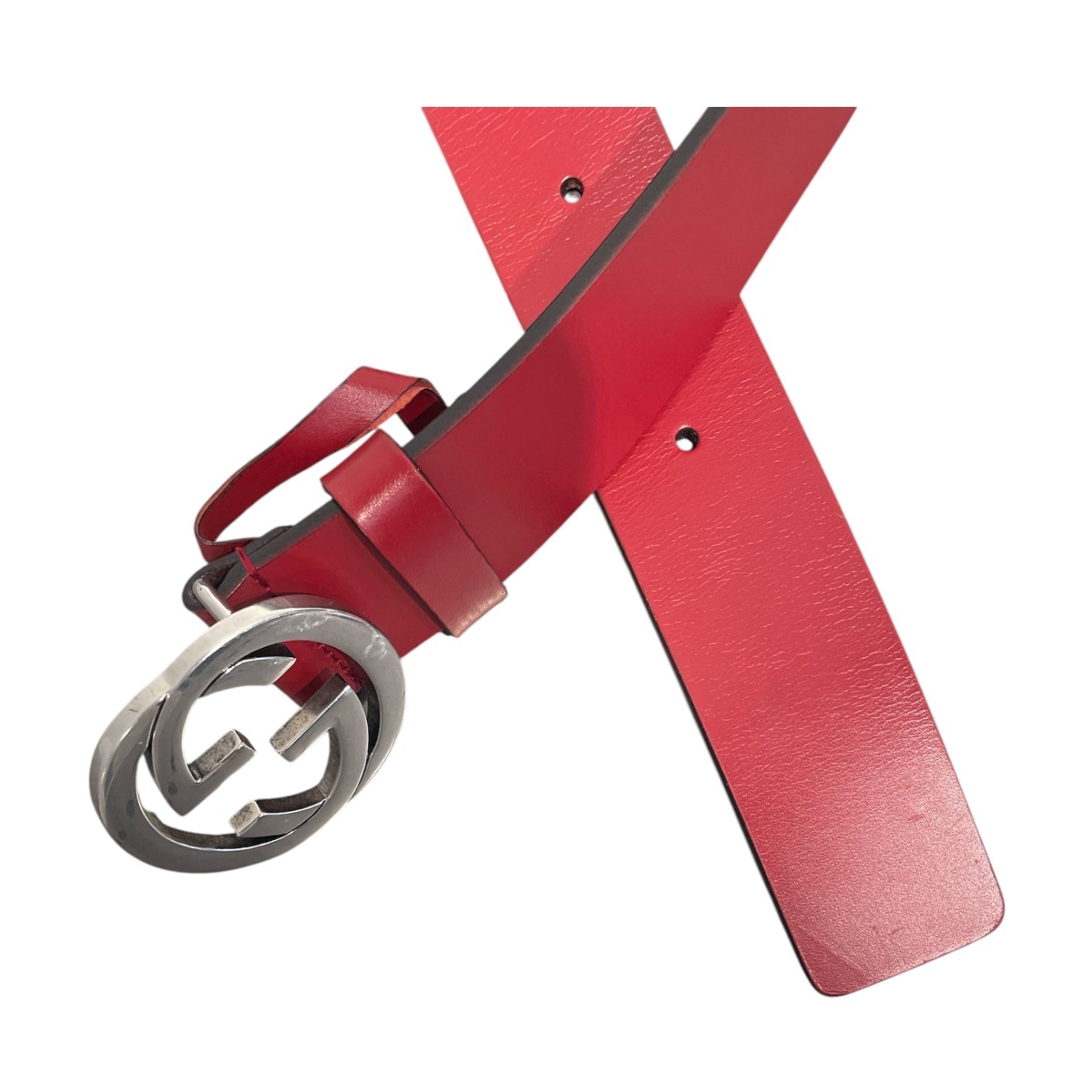 GUCCI/Belt/RED/M's/368186 Silver GG
