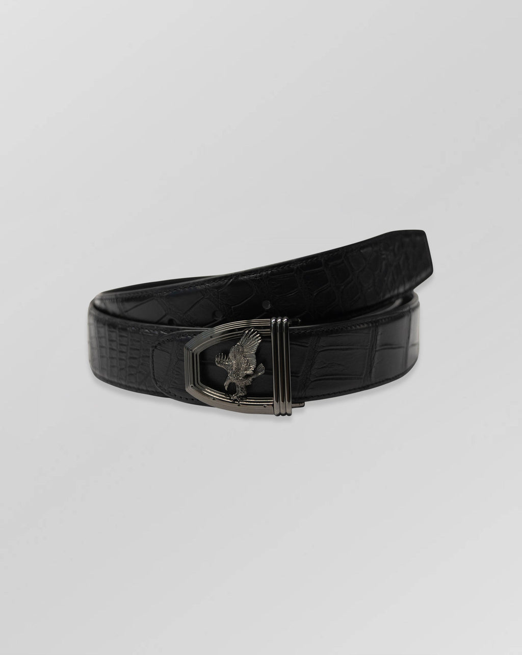 Stefano Ricci Crocodile Leather Belt Eagle Buckle