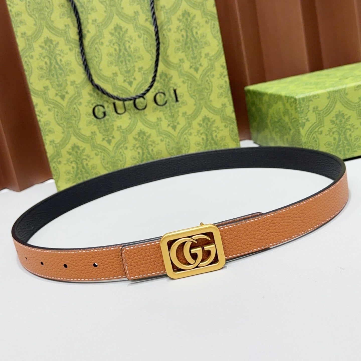 Gucci Belt 2.5cm Grain Cowhide 213030